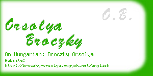 orsolya broczky business card